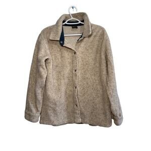 Cabelas vintage sherpa feece button down sweater womens medium outdoor gorpcore‎